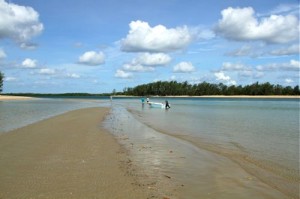 Casting off the beach